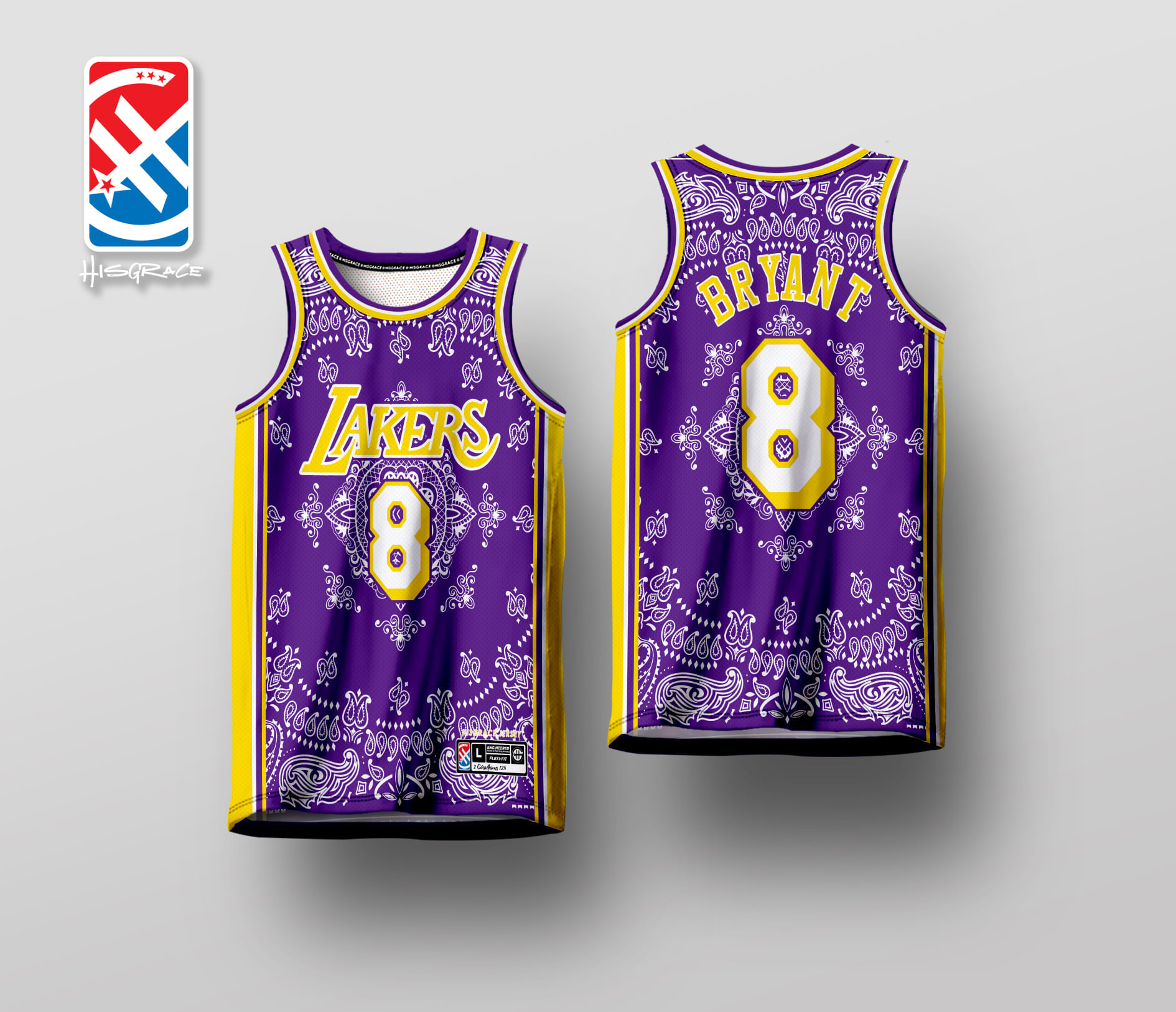 Kobe Bryant 24 Lakers Purple Jersey by KingPinz - Shades of Afrika