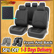 Universal Black PU Leather Car Seat Cover Set - Brand Name: N/A