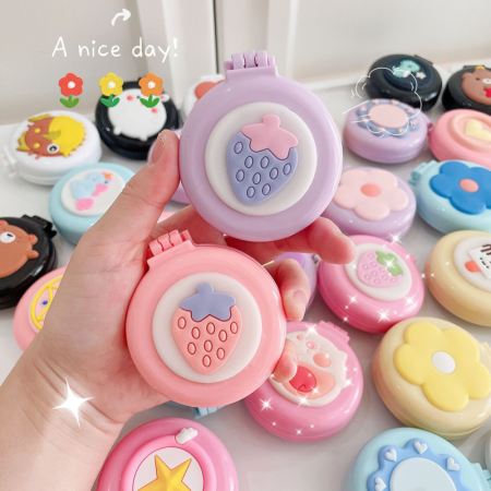 UNIHEART Foldable Comb Mirror Hair Brush - Cute and Adorable