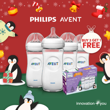 Philips AVENT 11oz Natural Baby Bottle  Christmas Bundle