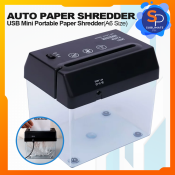 Mini USB Paper Shredder - A6 Size Electric Shredder