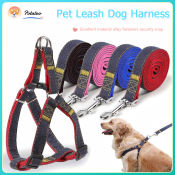 Denim Dog Leash with Adjustable Belt Traction