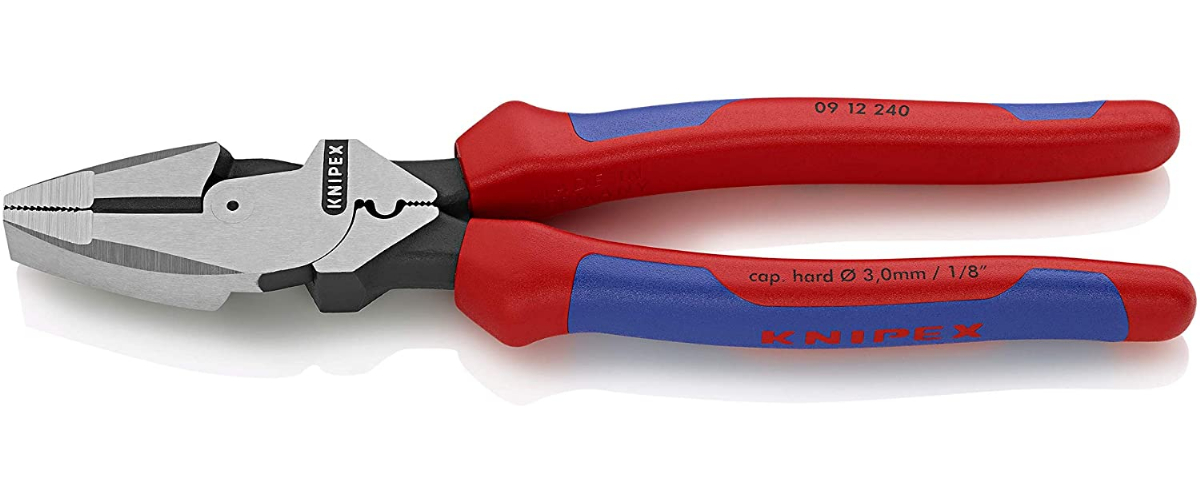 KNIPEX Knipex 09 12 240 9.5-Inch Ultra-High Leverage Lineman's Pliers with Fish Tape... 
