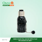 OMNI Chain Pull Socket with Flat Pin Outlets