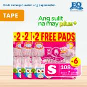 EQ Plus Big Pack Small  - 38 pcs x 3 packs  - Tape Diapers