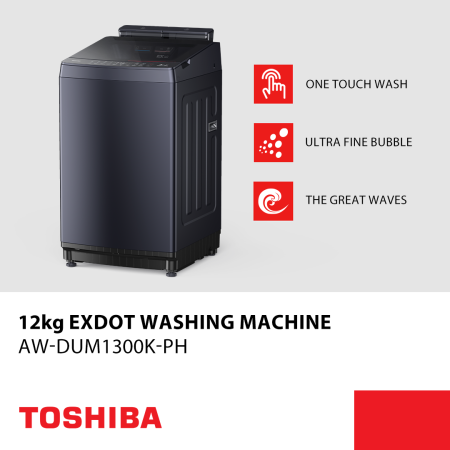 Toshiba 12kg Top Load Exdot Direct Drive Inverter