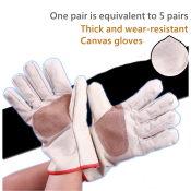 Thick Canvas Welding Gloves for Safety and Protection