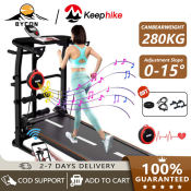BYCON Foldable Home Treadmill with Adjustable Slope and Shock-absorption