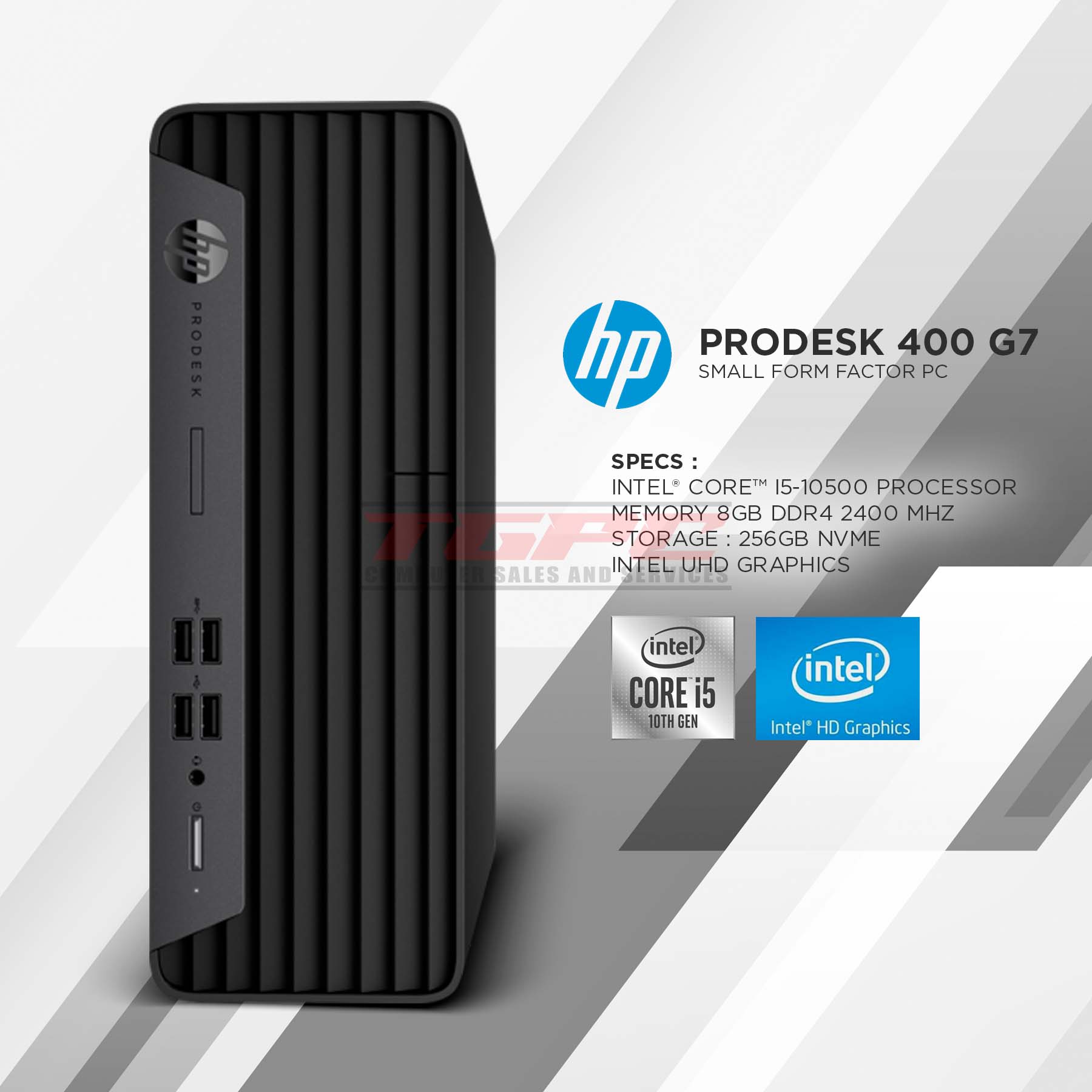 HP Prodesk 400 G7 Small Form Factor PC Intel Core i5-10500 3.1GHz