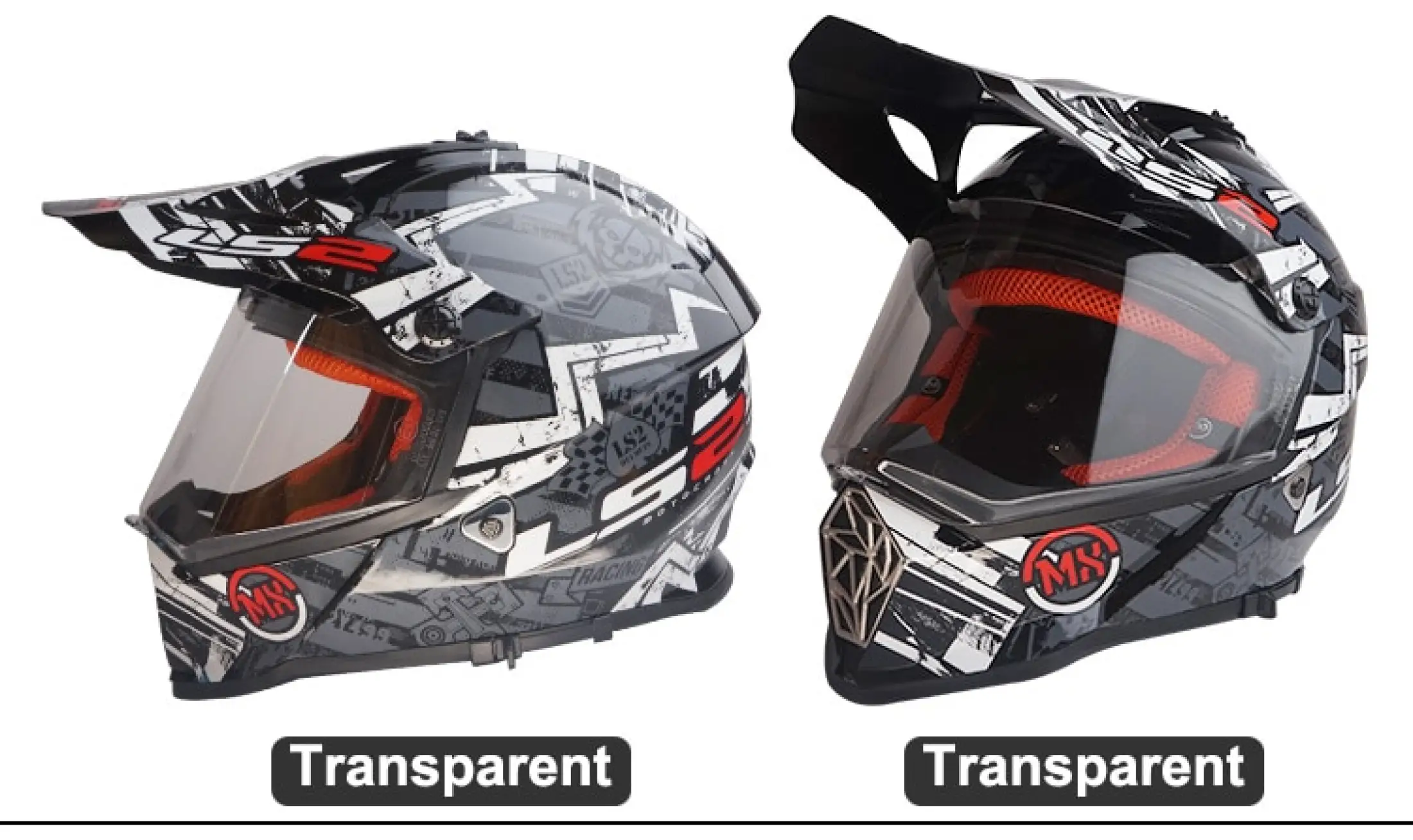 motocross helmet with face shield