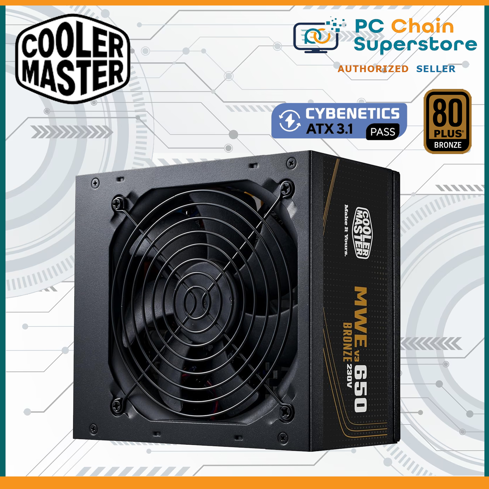 Cooler Master MWE 80+ Bronze V2 750W 230V Power Supply PSU 80 Plus