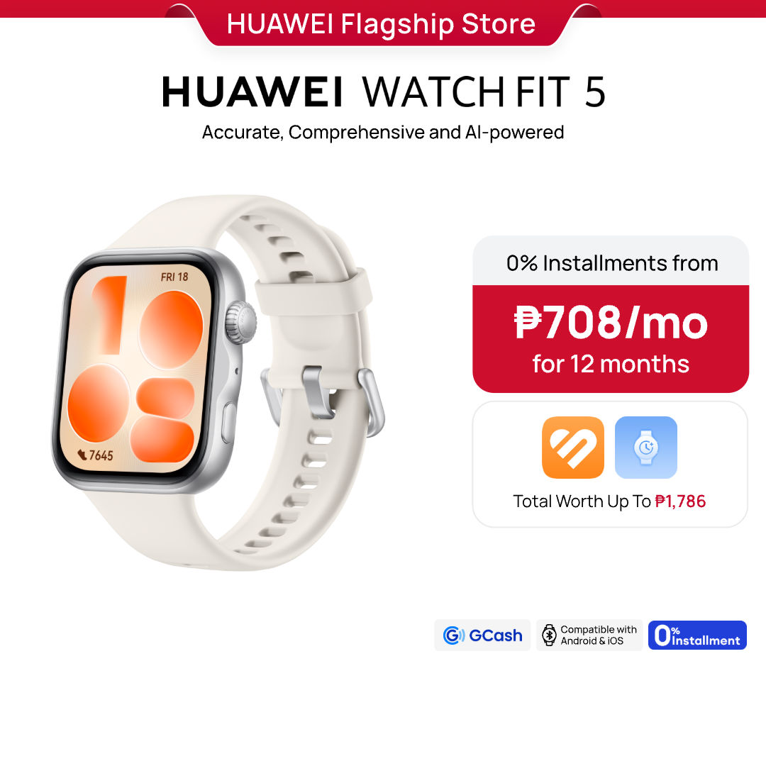 HUAWEI WATCH FIT 5 Series Smartwatch l 1.92“ FullView Display* l Diabetes Risk Study* l CE-certified ECG* & Pulse Wave Arrhythmia l Mini-workout l Racket Sports l Up to 10 days Battery Life l Gcash WatchPay l iOS & Android Compatible - Image 3
