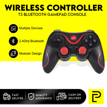 X3/T3 Wireless Gamepad Controller with Phone Holder by Popcorn