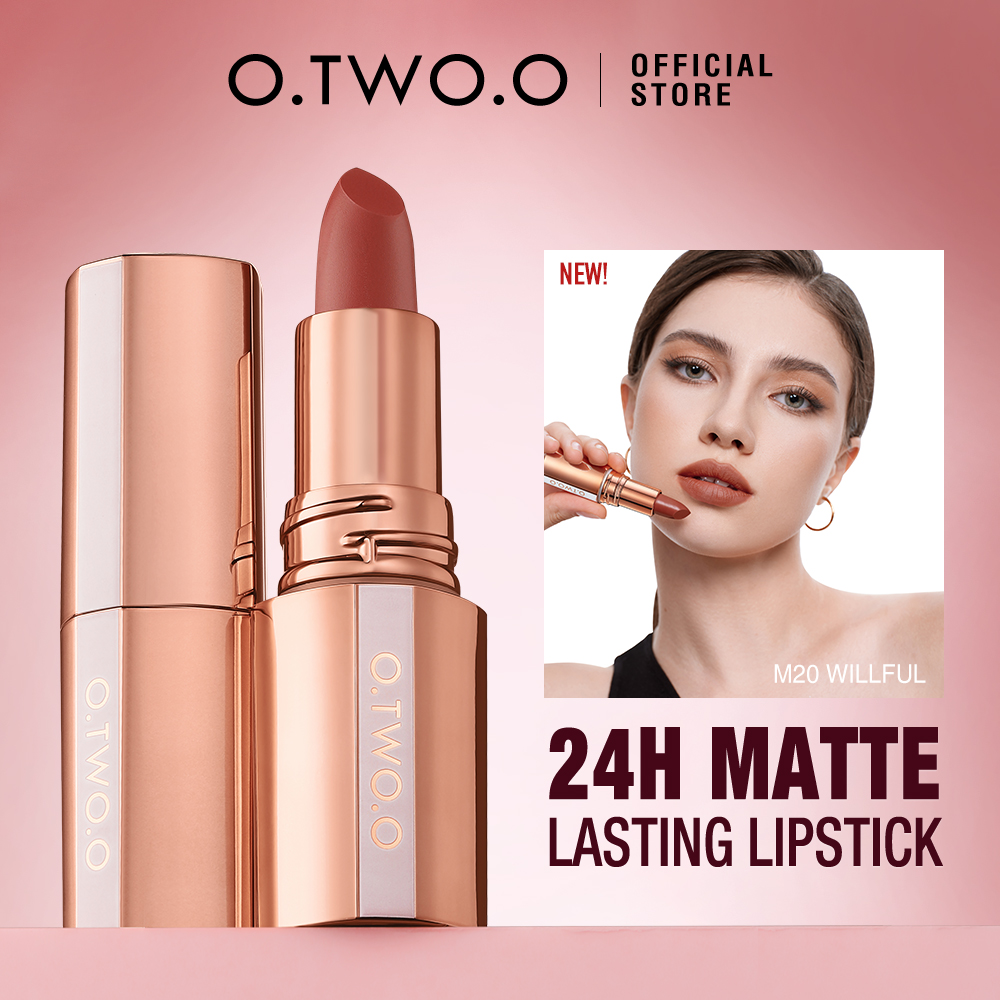 Discount on O.TWO.O  shoes - SKU: O.TWO.O Lipstick Lip Stain Soft Matte Nude Shock for Bold Color and All-Day Wear Non-Stick, Highly P