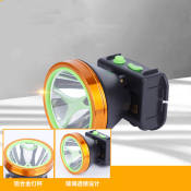 Waterproof rechargeable headlamp with high-power lithium battery for outdoors