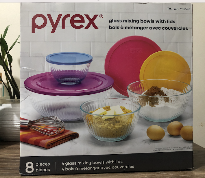Pyrex 8-piece 100 Years Glass Mixing Bowl Set (Limited Edition) - Assorted  Colors Lids