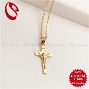 LSjewelry Fashionable 14K Stainless gold plated Cross Necklace for women N0090