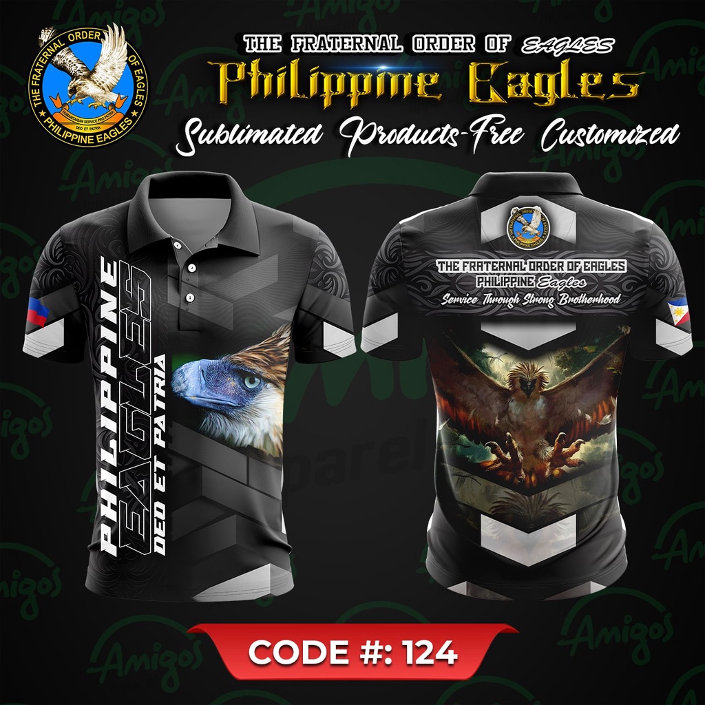 E577-NEW PHILIPPINE EAGLE DESIGN POLO SHIRT