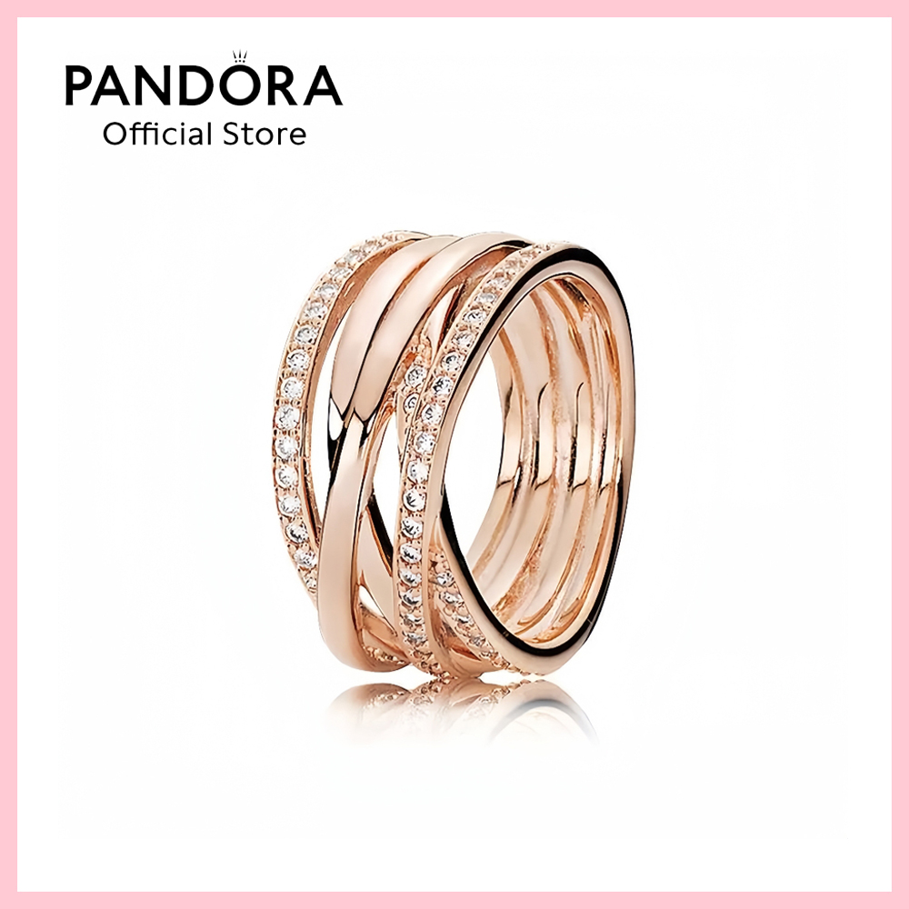 Authentic Pandora Sparkling Elevated Heart Ring Jz1001 100