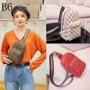 100.ph women's and Men's general bag 2020 new check color belt crossbite chest bag