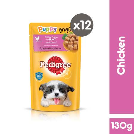 PEDIGREE Puppy Chicken Wet Dog Food Pouches - Set of 12