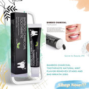 Bamboo Charcoal Toothpaste - Mint Flavor, Stain Remover BMRS