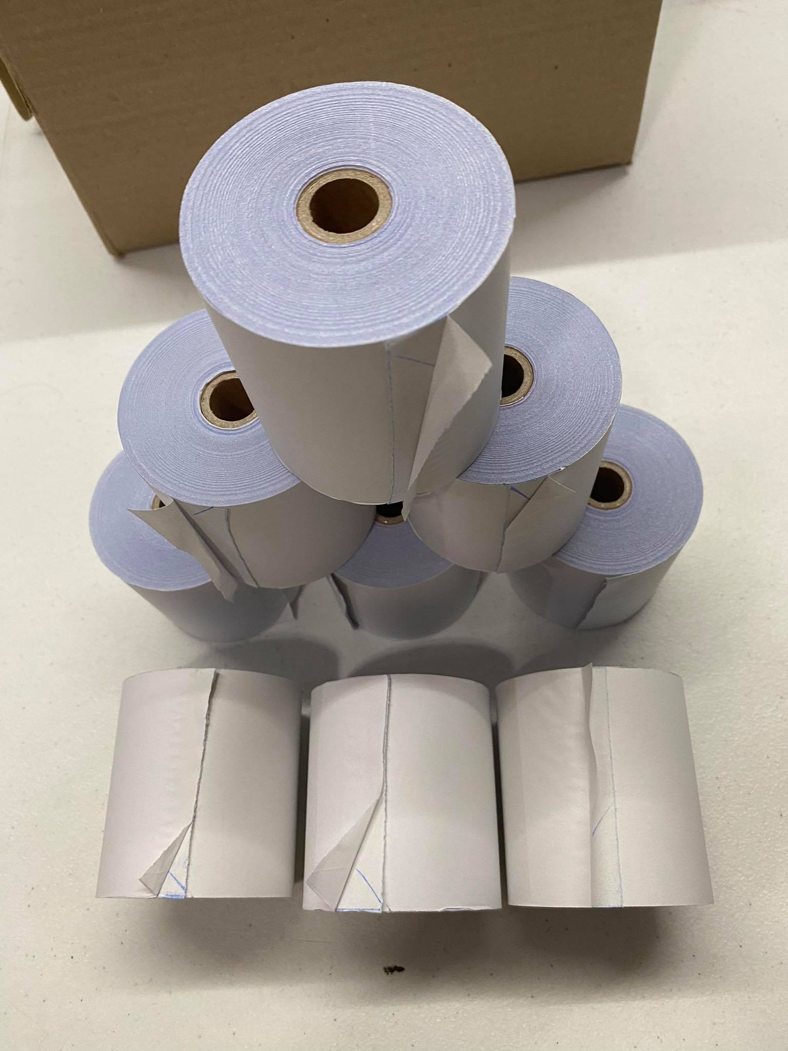 2 Ply 3x90' Carbonless Receipt Roll Paper-50 Rolls – XIIB Supply