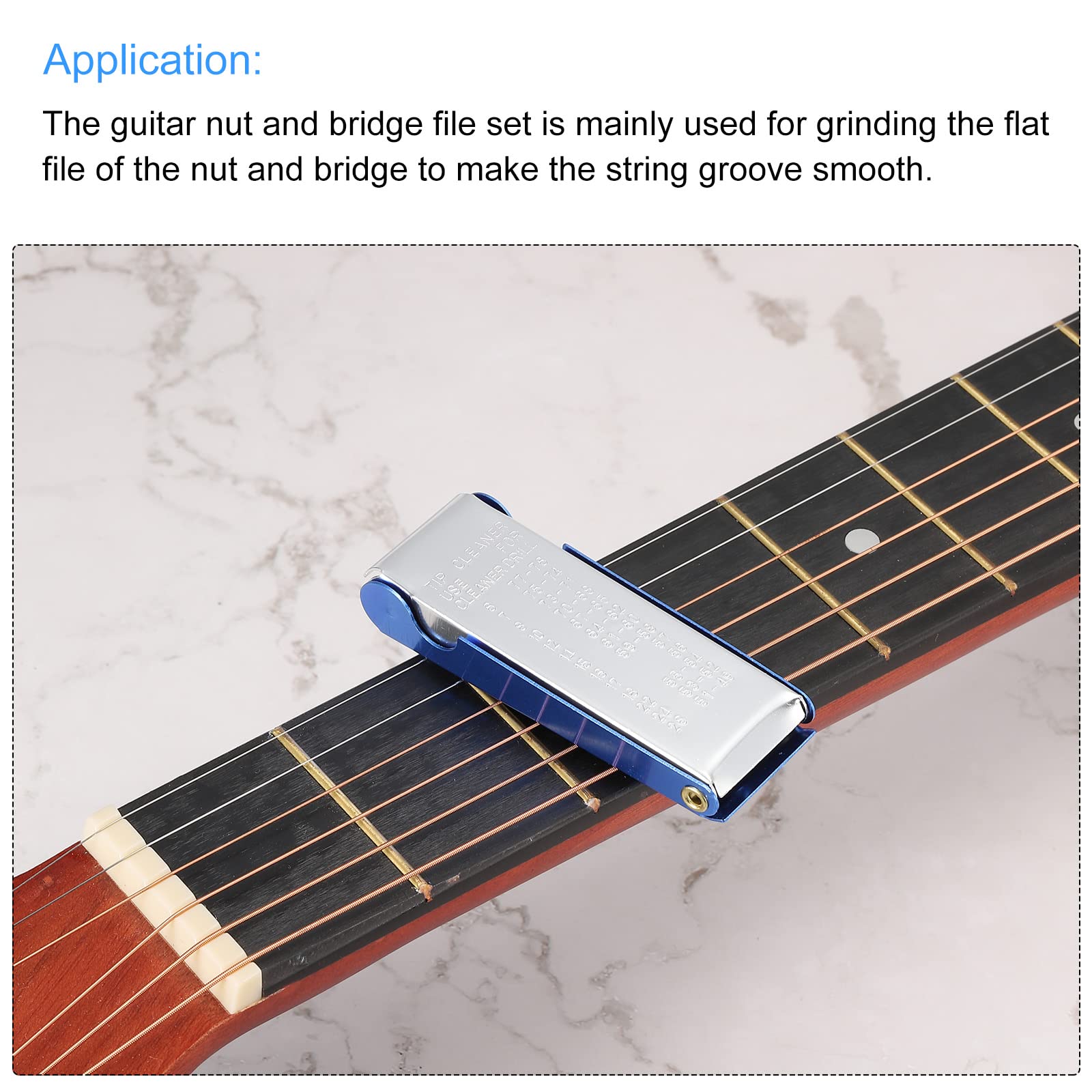 String Instrument Files VGEBY Guitar Nut & Bridge Slot File Set - 13 ...