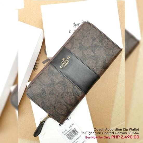 authentic coach wallet