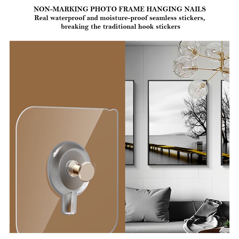Non-Trace Self Adhesive Nails Hook For Photo Frame Hole Hanging Nail Wall