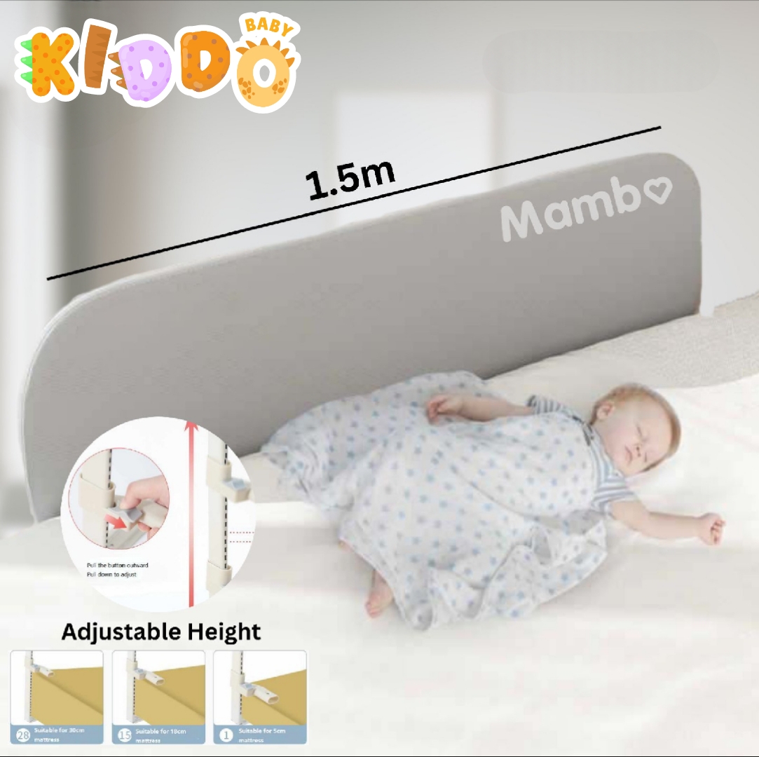 Foldable Baby Safety Bed Rail - Adjustable Height - Brand X