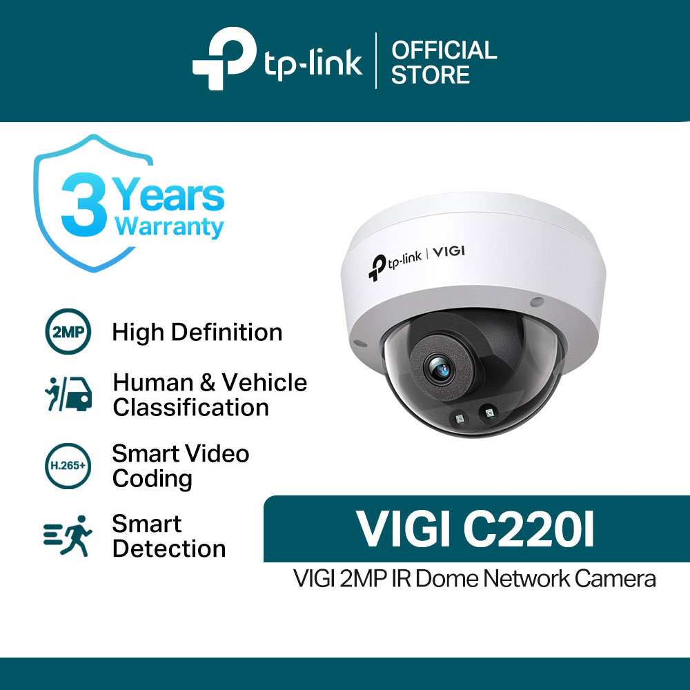 TP-Link Official Store / VIGI C220I / 2.8mm/4mm 2MP IR Dome Home Security Network CCTV Camera Connect to Cellphone - Image 2