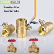Heavy Duty Brass Gate Valve / Ball Valve Water Switch