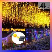 Alleyu Solar Icicle Fairy String Lights for Outdoor Decor