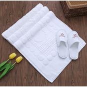 Pure Cotton White Floor Towels for Hotel and Home