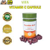VITA Vitamin C Capsules - Immune System Booster, 600mg