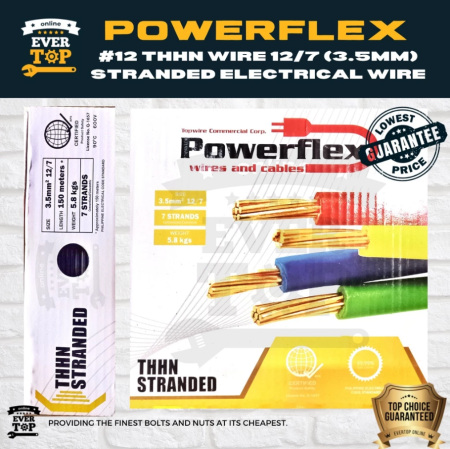 POWERFLEX THHN Stranded Cable Wire, 12/7 - 150m, Ever