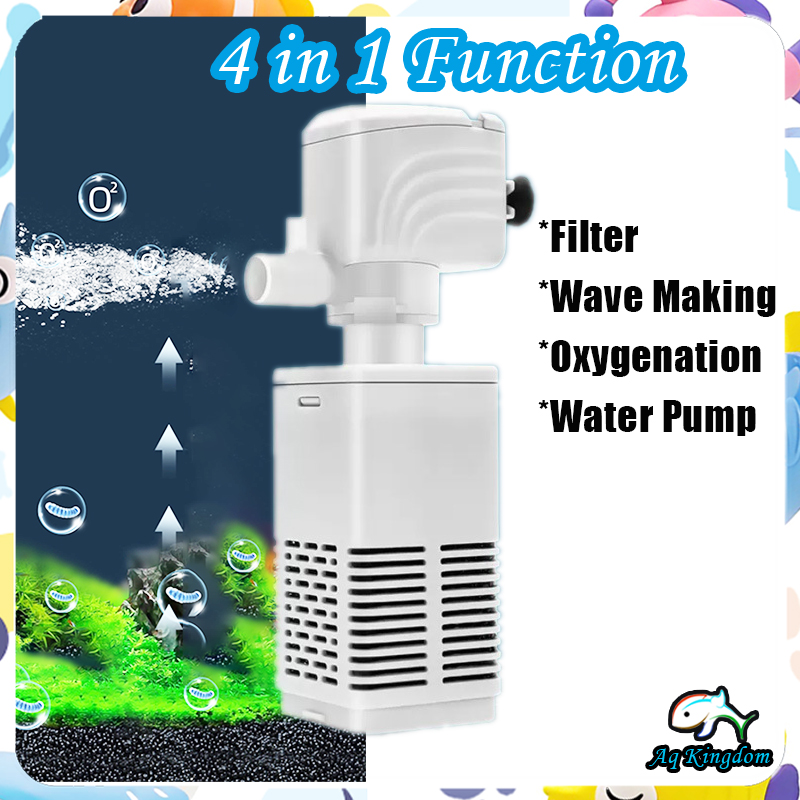 Portable 4-in-1 Aquarium Filter with Oxygen Pump by 