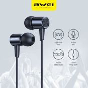 Awei L2 HiFi Stereo Wired Earbuds with Microphone