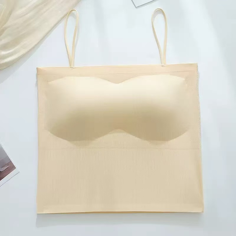 New style one-piece fixed cup beautiful back without steel ring with chest pad underwear camisole#8905 - Image 2