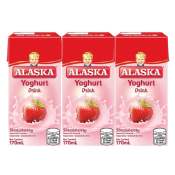 Alaska Yoghurt Strawberry 180ml x 3