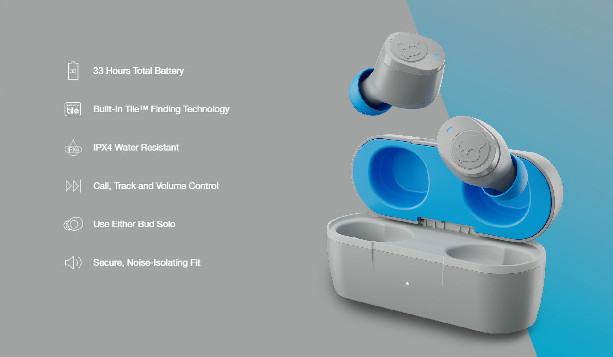 Skullcandy jib best sale battery life