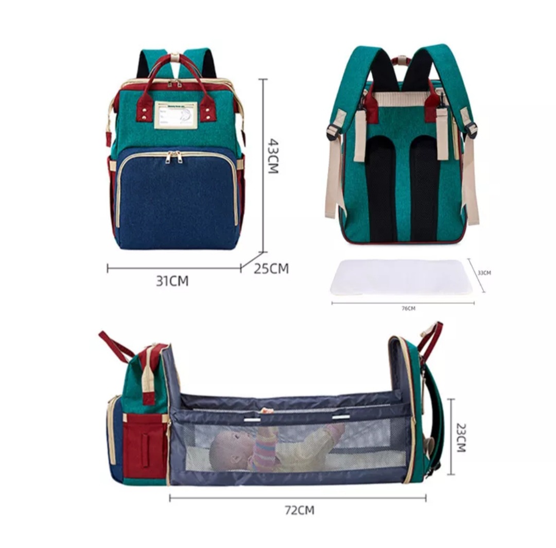 Portable Baby Travel Bed and Diaper Bag Backpack