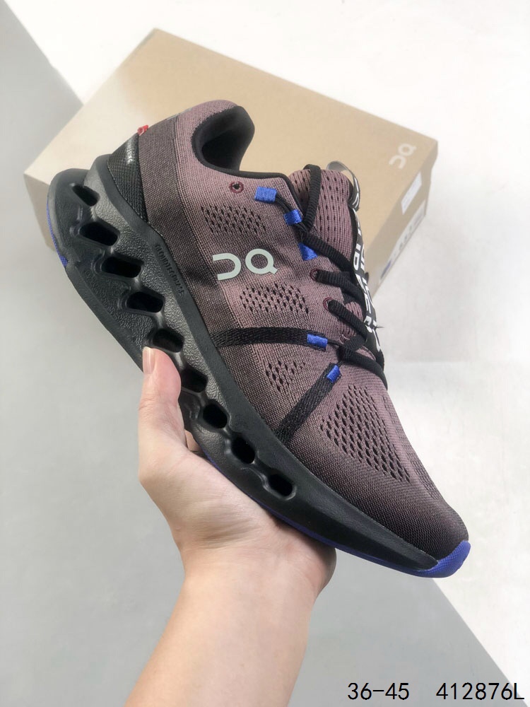 On Unisex Cloudsurfer Running Shoes Black Cobalt Foam Rubber