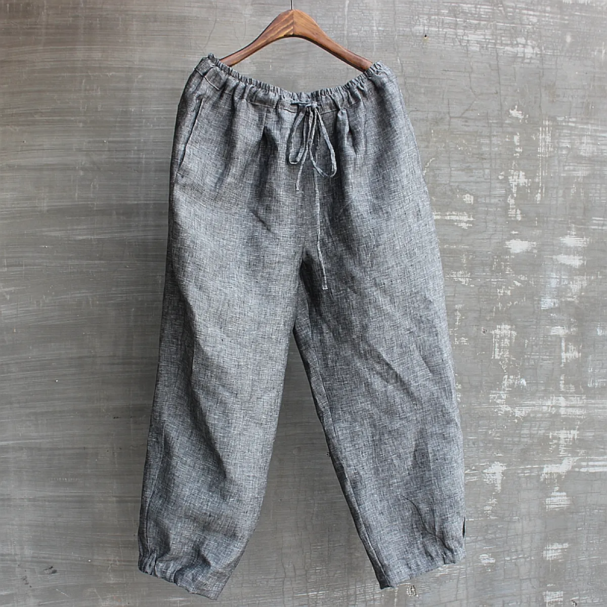 mens plus size hemp casual pants