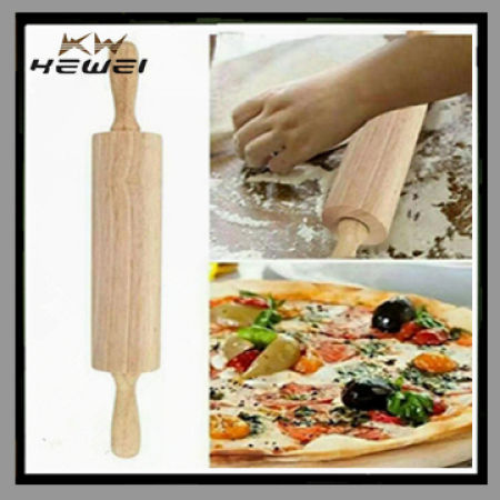 Kewei Wooden Rolling Pin with Handles- Classic Kitchen Tool Best for Baking, Cooking Food, Making Cookies, Pie, Bread, Pizza, Pastry, Tortillas, PastaHardwood For Long Lasting Use