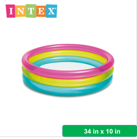 INTEX® 57104 Rainbow Baby Pool,  Ages 1-3