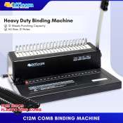 Officom C12M Heavy Duty Comb Binding Machine with 20 Binders