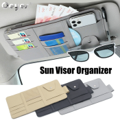 Ceyes Car Sun Visor Organizer Card Holder Car Accessories Interior Organizer with Multi Pocket Net