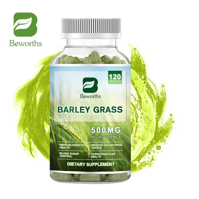 BEWORTHS Barley Grass Capsules 500mg To Improve Digestion & Cardiovascular